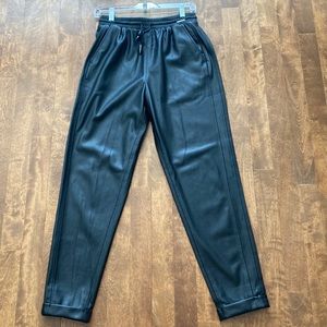 Rino & Pelle Sybil Faux Leather Jogger Trouser size 38